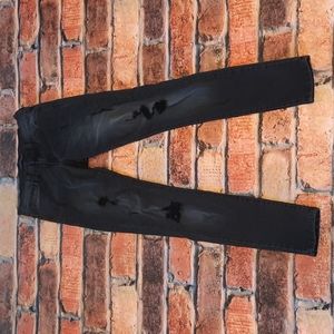 Flying Monkey distressed black skinny jeans